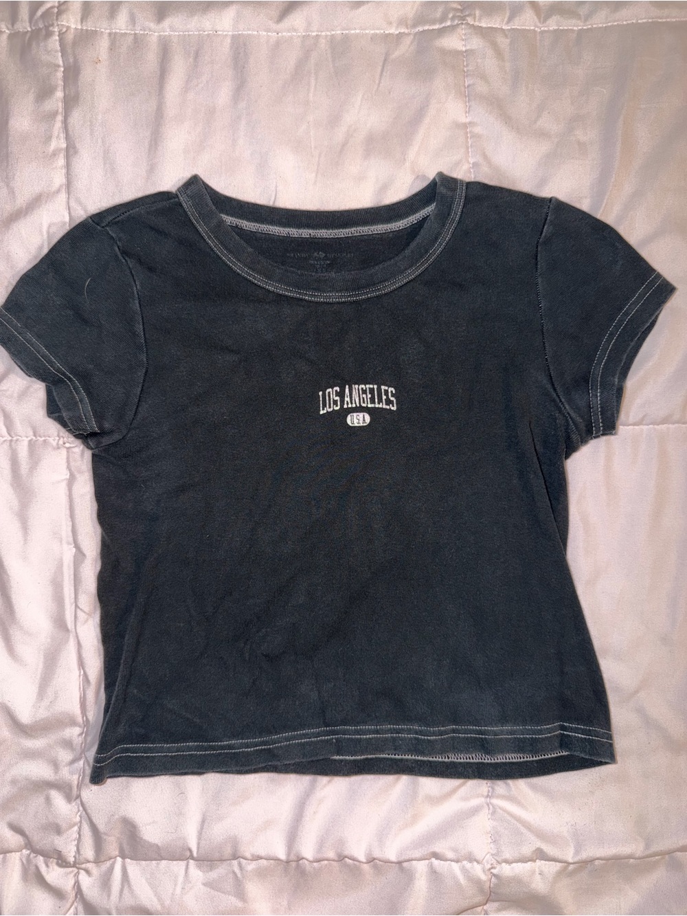 Black 'Los Angeles' Cotton Tee